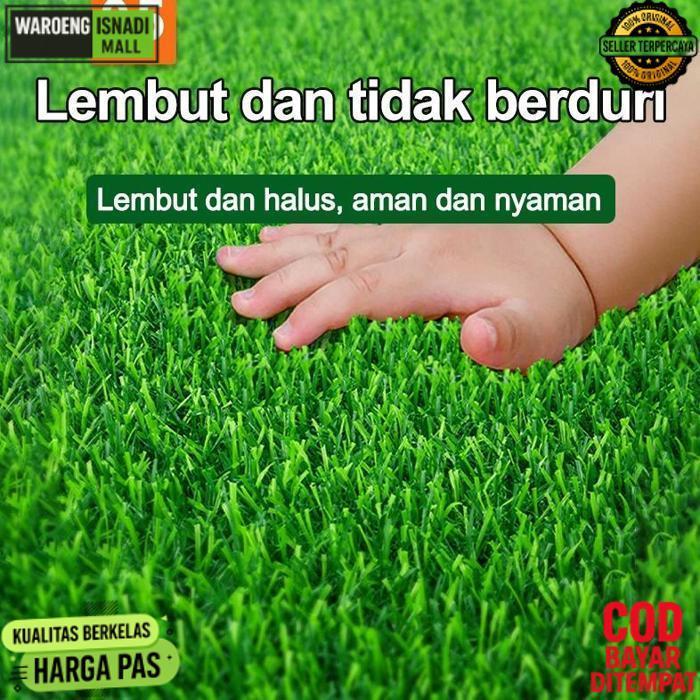 Termurah Rumput Sintetis 3Cm 2*1.5M/2*2M Tebal Taman Indoor Outdoor Rumput Sintetis Dekorasi Lawn Ru