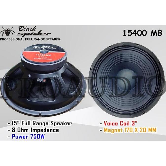 Speaker Komponen Black Spider 15 Inch 15400 M BS 15400M Original
