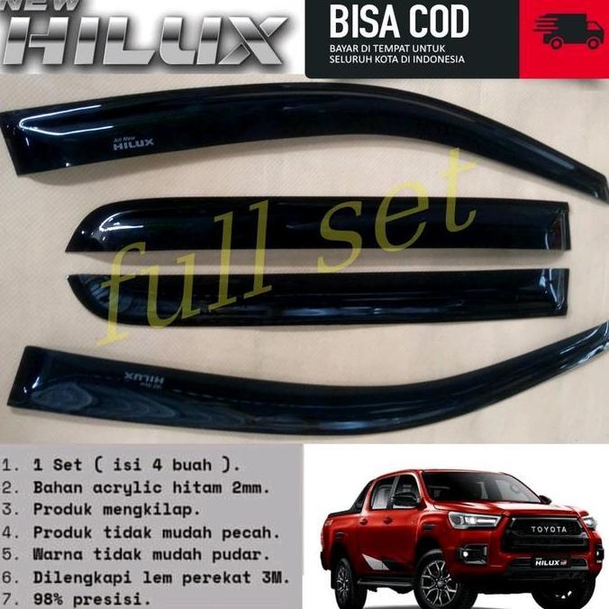 Sale Talang Air Pintu Mobil Toyota All New Hilux Double Cabin 2019-2024 - Aksesoris Eksterior Mobil 