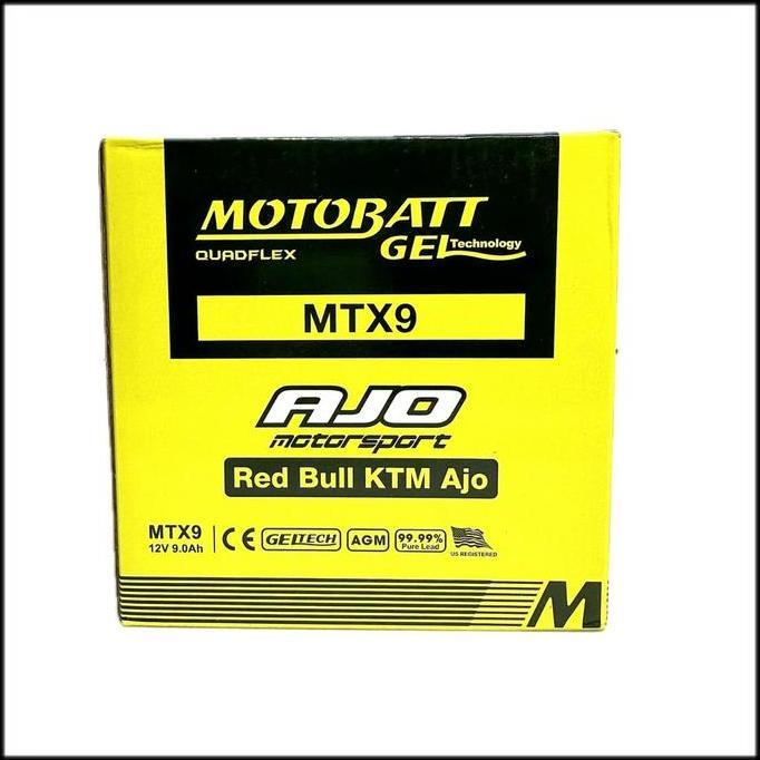 Aki Motor Bajaj Pulsar 180 Motobatt MTX9 Aki kering / Aki Gel