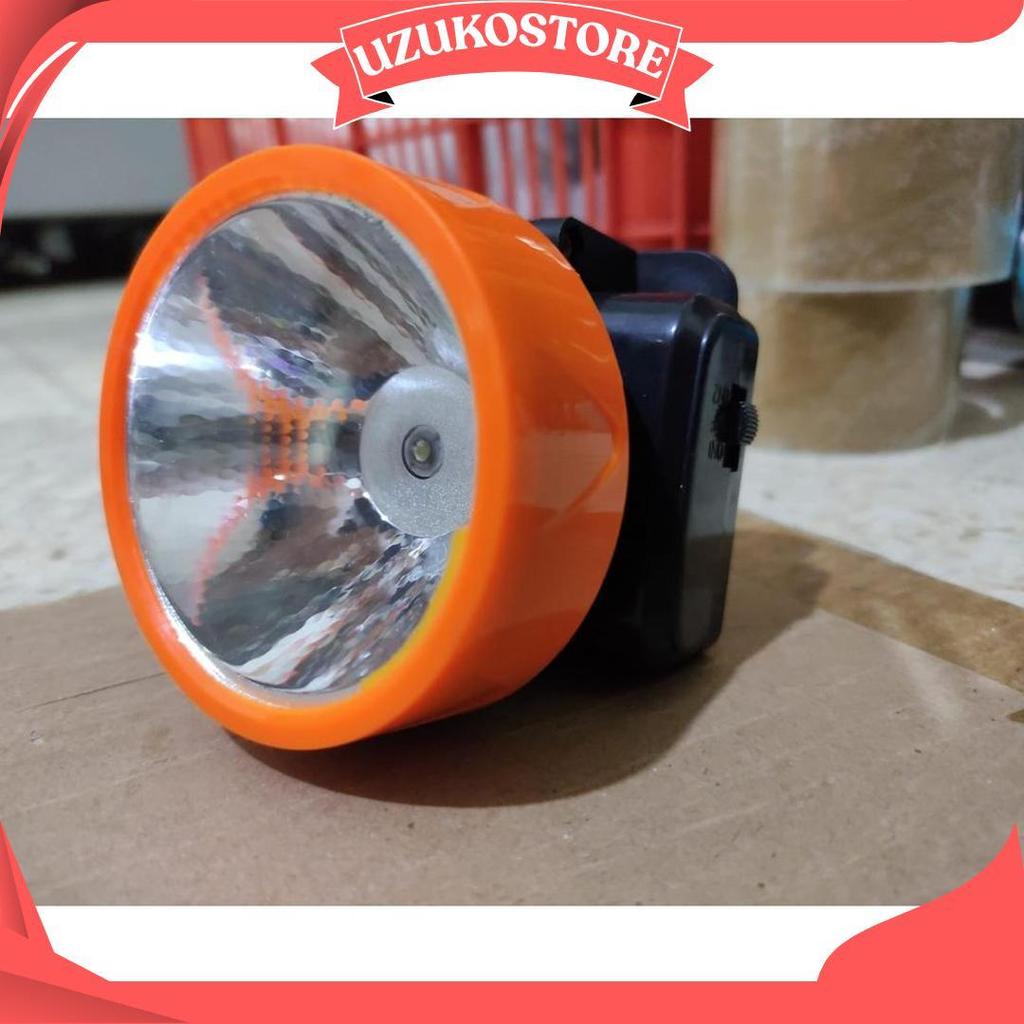 Senter Kepala / Lampu Kepala Headlamp Cahaya Putih Kuning D Promo