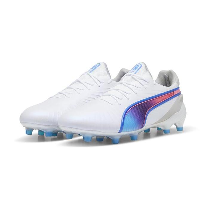 PUMA Sepatu Sepak Bola KING ULTIMATE FG/AG White-Blue-Gray-Sun