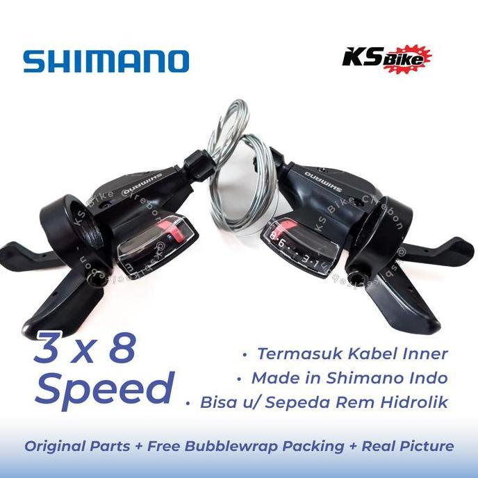 SHIFTER SHIMANO KANAN 8 SPEED OPERAN GIGI SEPEDA GUNUNG - SHIFTER SEPEDA REM HIDROLIK ORIGINAL DAN T
