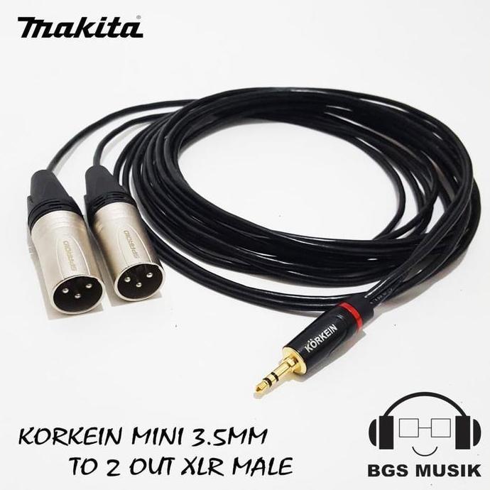 Kabel Jack Mini 3.5Mm To 2 Jack Xlr Male 10M