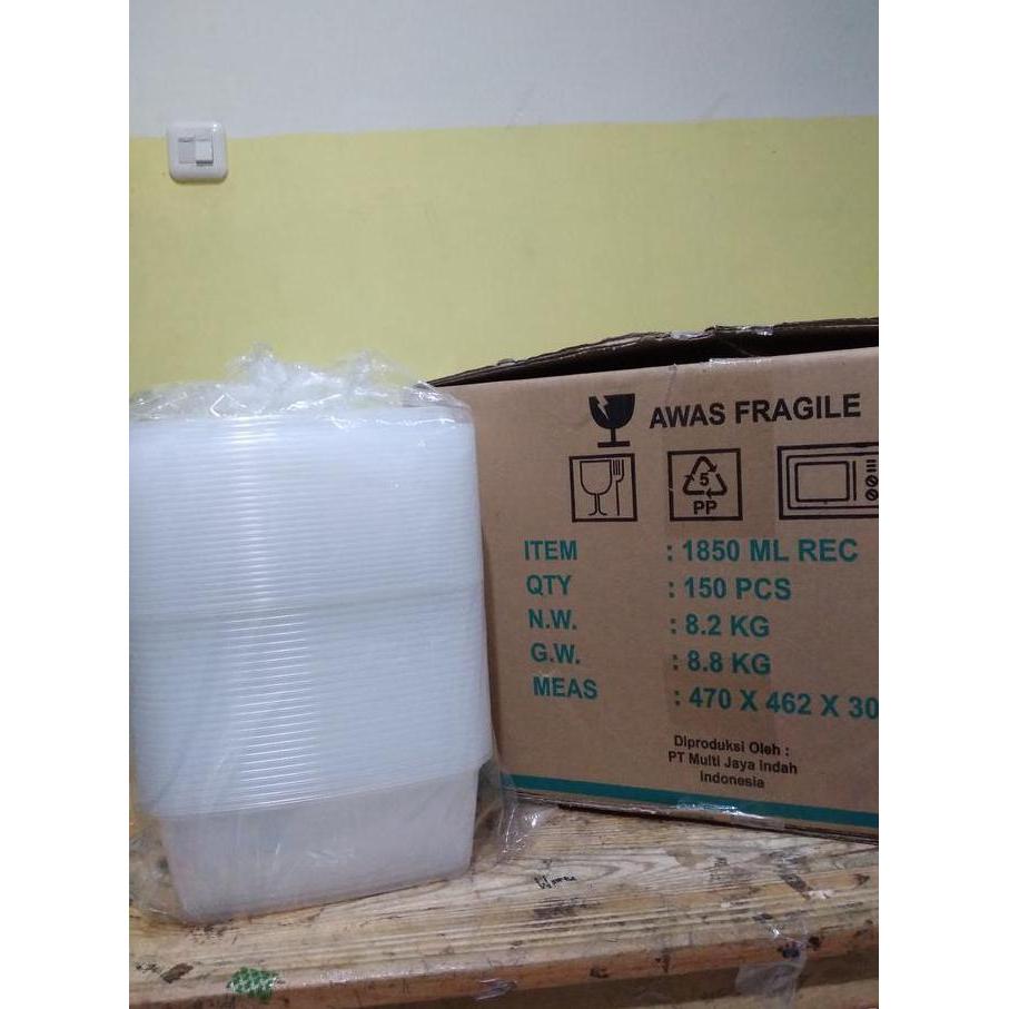 Thinwall Dm Panjang 1850 Ml - 1850 Rec Food Container - Isi 150 Pcs
