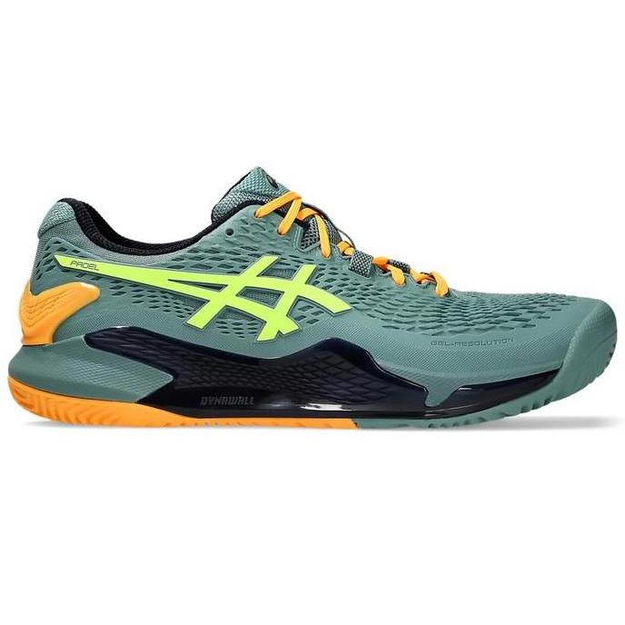 Sepatu Running Tennis Asics GEL RES0LUTI0N 9 Padel Celadon Safety Yellow Original