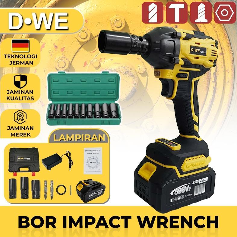 DWE 700NM Impact Wrench Impact Baterai Bor Impact Brushless Cordless Impact Makita Baterai 598VF 398