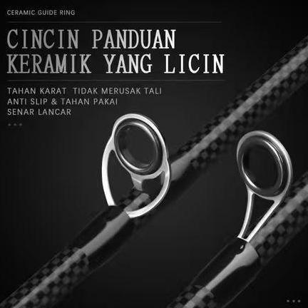 DAWA Joran Pancing 1.65M/1.8M/2.1M Casting Pancing Tongkat Pancing Asli Shadowlite Cat Hitam Pola Ba