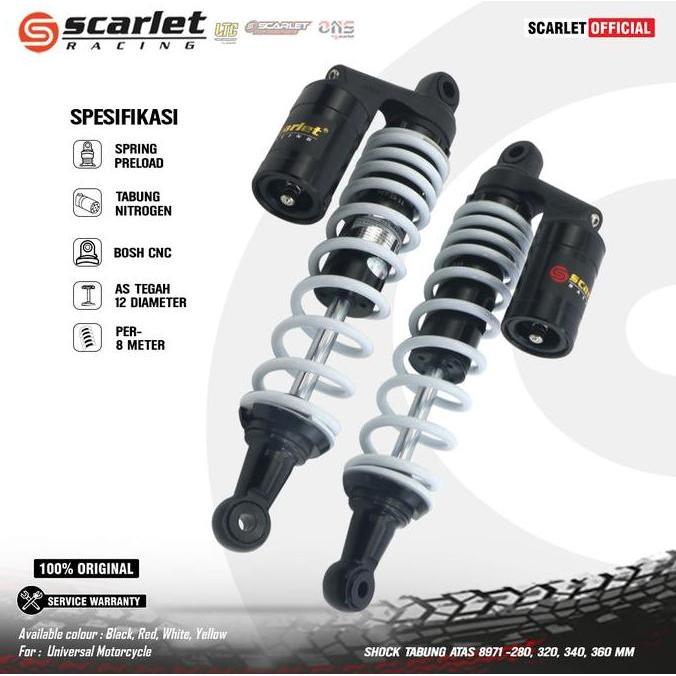 677STOREEEEEE - SCARLET RACING SHOCK 8971 SHOCK 28/32/34/36MM TABUNG ATAS