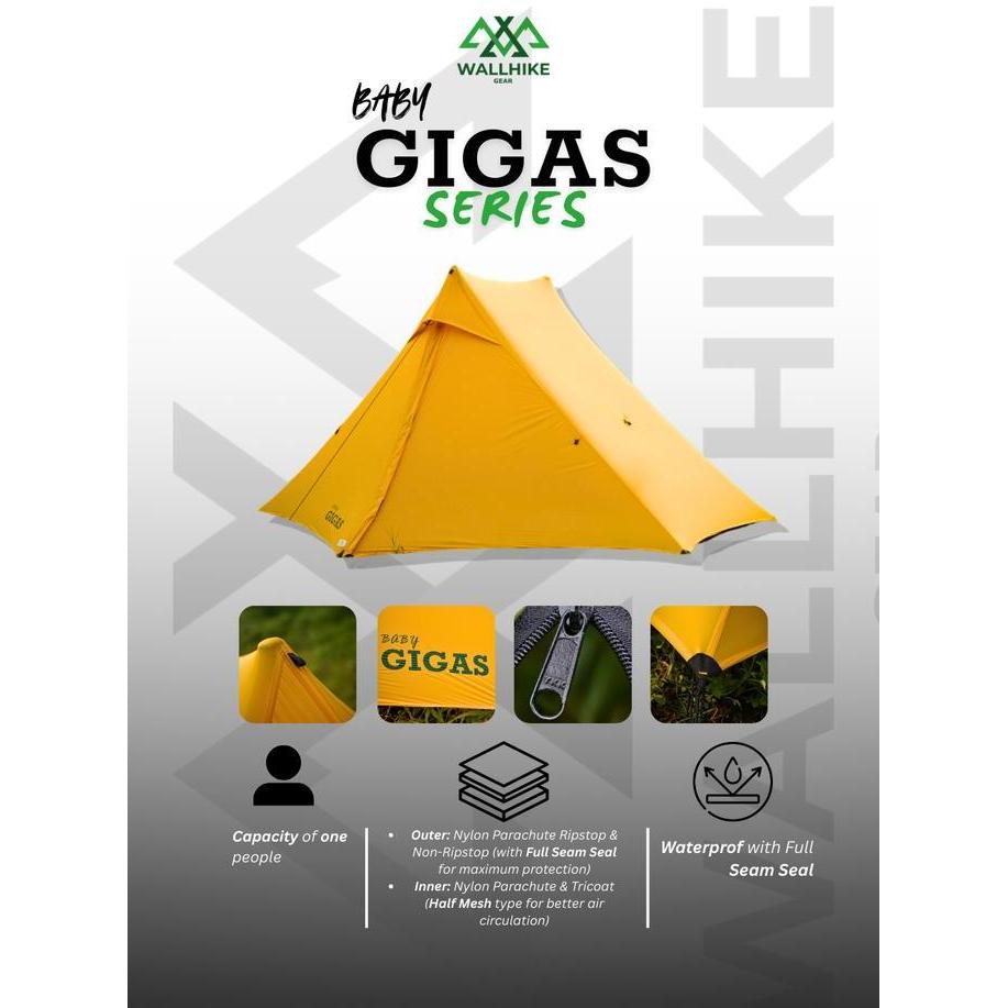 Tarptent Wallhike Baby Gigas Series 1P / Tenda Ringan ultralight Camping Outdoor / Tenda