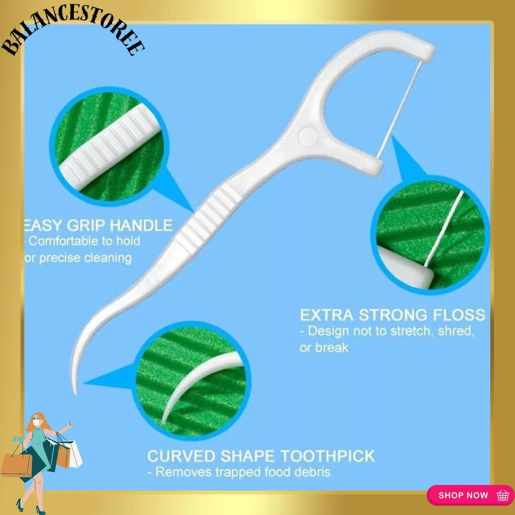 Teratas 100 Pcs Bag Dental Floss Tusuk Gigi Benang Alat Pembersih Toothpick