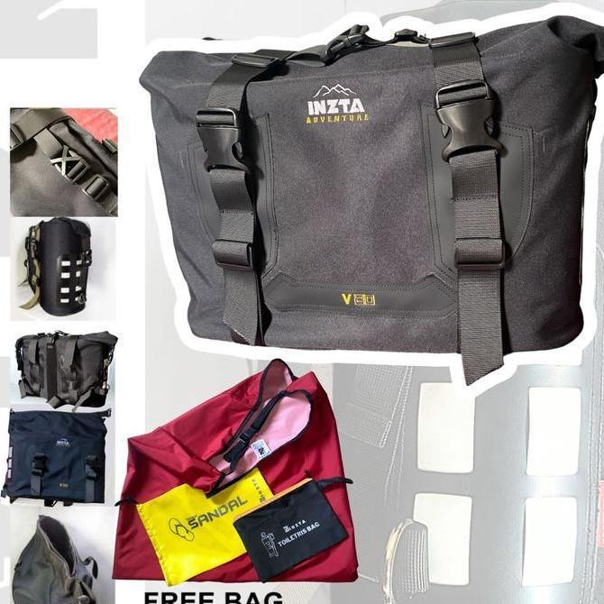 Tas sidebag touring motor, inzta Adventure 20L wr155, xsr, kawasaki L1 Premium