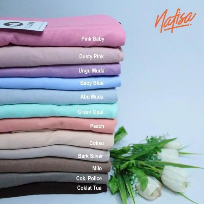 Promo Nafisa Hijab Santai Lycra | Hijab Instan Serut Belakang Simple Casual Cod