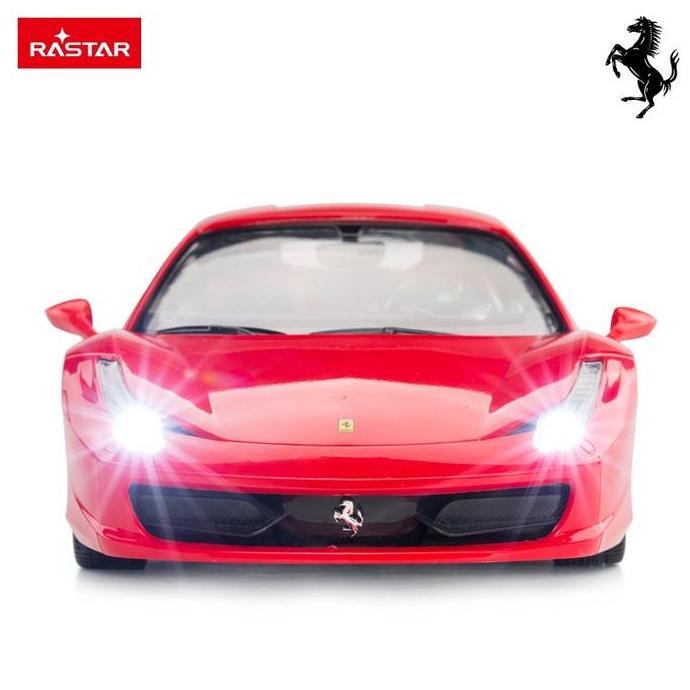 TERBARU RASTAR RC Ferrari 458 Italia Remote Control 1/14 Scale Car Lampu Mobil Toys HOT SALE