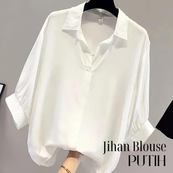 SimpleDay Jihana Blouse L XL Kemeja Wanita Atasan Blouse Kantor Fashion Wanita