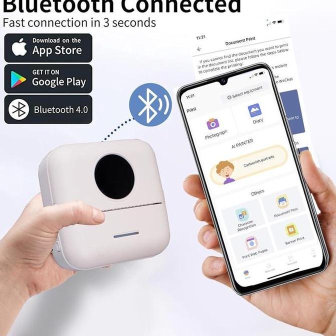 Mini Printer X5 New / Mini Printer Label Bluetooth / Wireless Thermal Mini Printer Label Bluetooth /