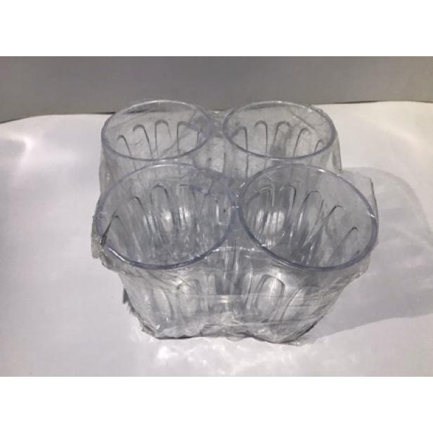 Gelas minum mika/ gelas mika murah/ gelas cantik/ gelas mika gagang( 1 pack isi 4 )