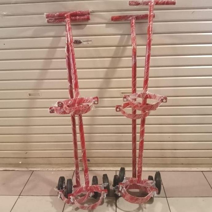 {{{{}}] TROLLEY APAR CO2 25KG DUDUKAN RODA TROLLY TABUNG CO2 UK 25kg
