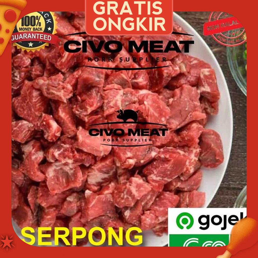 Kapsim Babi Potong Babi Kecap / Dadu 500Gr Frozen Non Halal