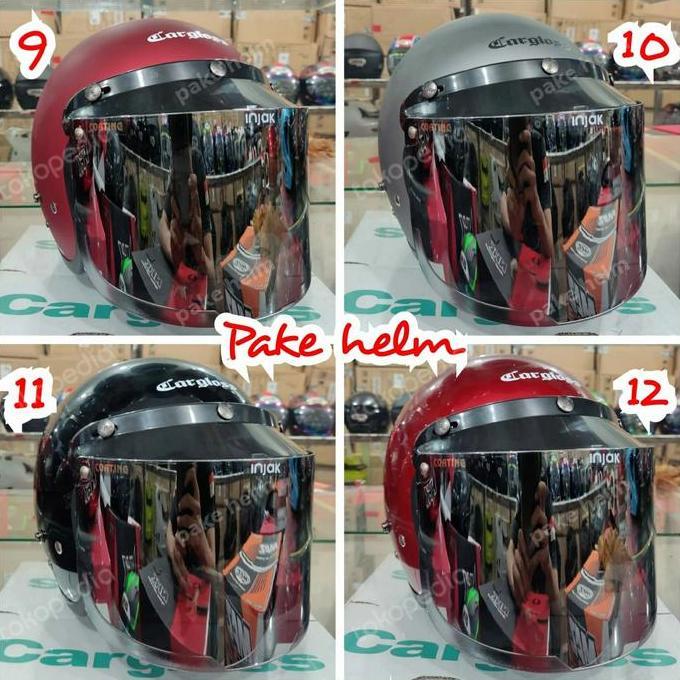 HELM CARGLOSS RETRO HELM BOGO + KACA BOGO HELM CARGLOS ORIGINAL CFM Terlaris