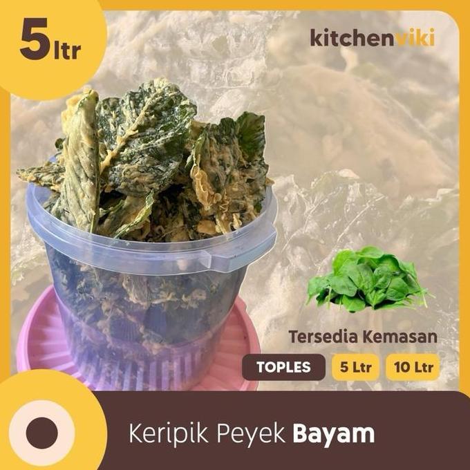 Peyek Bayam Toples 5L 10L Kitchen Viki