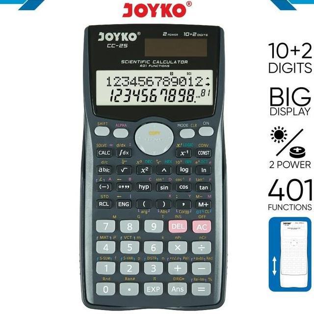 Kalkulator Scientific Joyko Cc25 Kalkulator Ilmiah