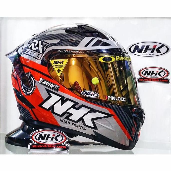NHK HELM RX9 MOTIF RACER X RED SILVER PAKET GANTENG Terlaris