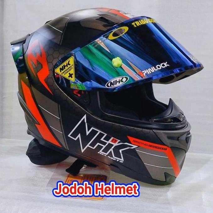 NHK HELM RX9 NAVY BLACK RED DOFF+VISOR IRIDIUM+SPOILER PAKET GANTENG Terlaris