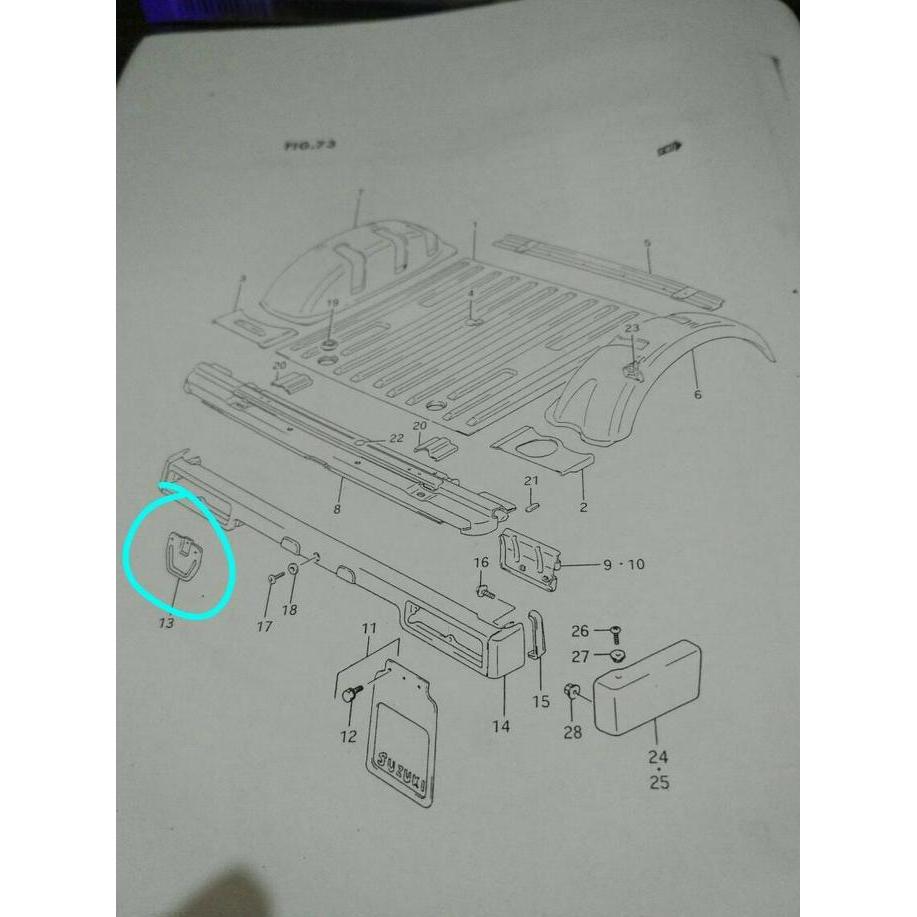 Rafadays77  - Mud Guard Karpet Lumpur Roda Depan Isuzu Panther Lama Kotak / Pick Up Original - Mud G