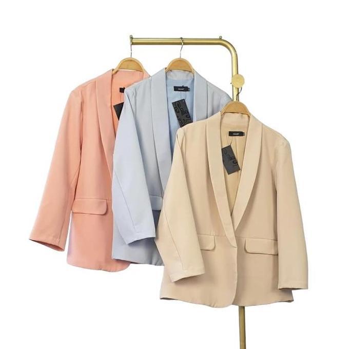 Blazer Blanik Wanita Super Jumbo Xxl Xxxl Hitam Panjang Putih Outer Oversize Atasan Jaket Cardigan F