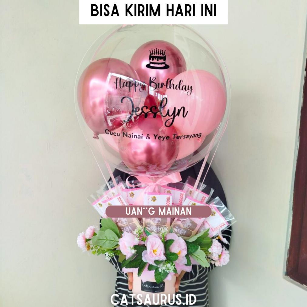 Bucket Balon Uang Money Bucket Balon Uang Mainan Kosongan Catsaurus Id