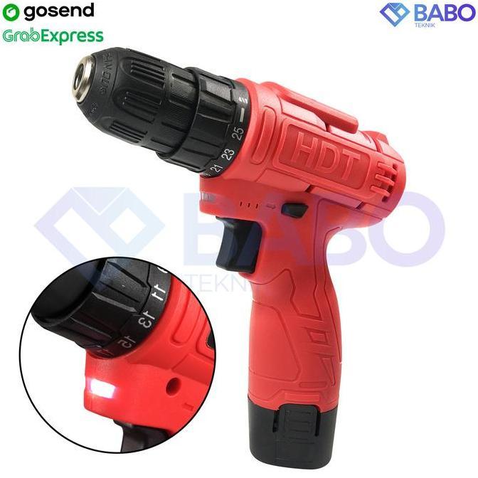 Murah Mesin Bor Baterai Cas 12V Bor Listrik Murah 2 Baterai Bolak Balik