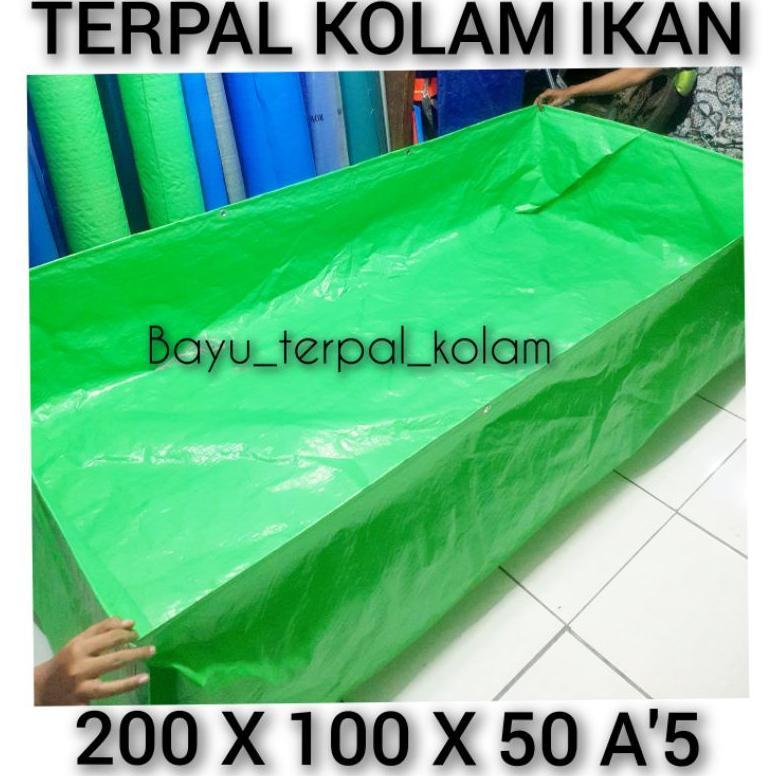 Promo Cod Terpal Kolam Ikan 200X100X50 Type A'5 Original Kolam Ikan 