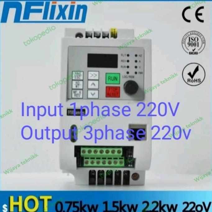 Vfd Inverter 1.5Kw 2Hp Inverter Input 1 Phase 220V Output 3 Phase 220V  Sale
