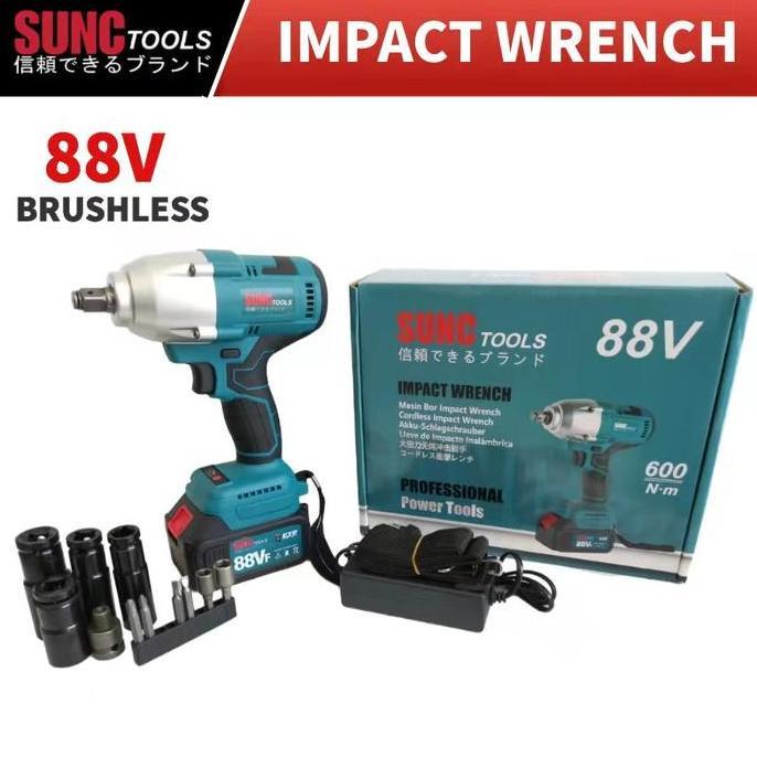 Grosir Sunc 88V Bor Baterai Cordless Brushless Impact Wrench Charger