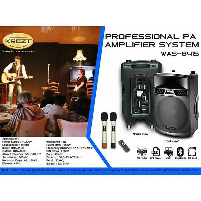 BLUETOOTH SOUND SYSTEM AMPIFIER - KREZT WAS-8415