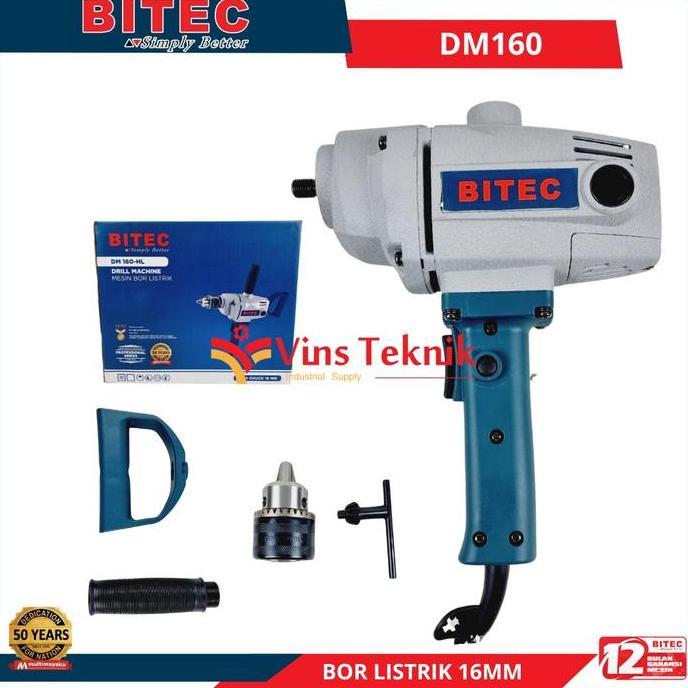 Promo Bitec Dm 160 Mesin Bor Listrik Electric Drill 16Mm 750Watt Dm160