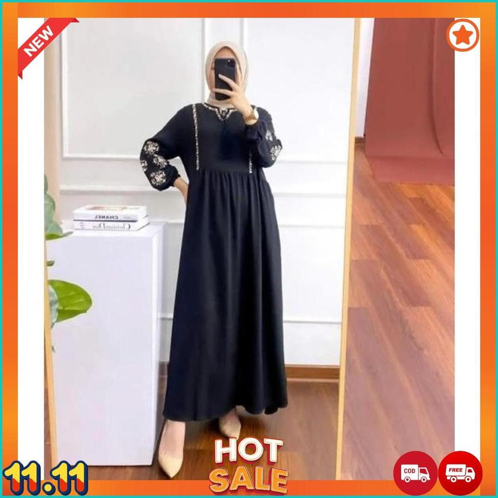 BORDERI GAMIS BORDIR ASLI MAXY DRESS SHAKILA PREMIUM [G1]