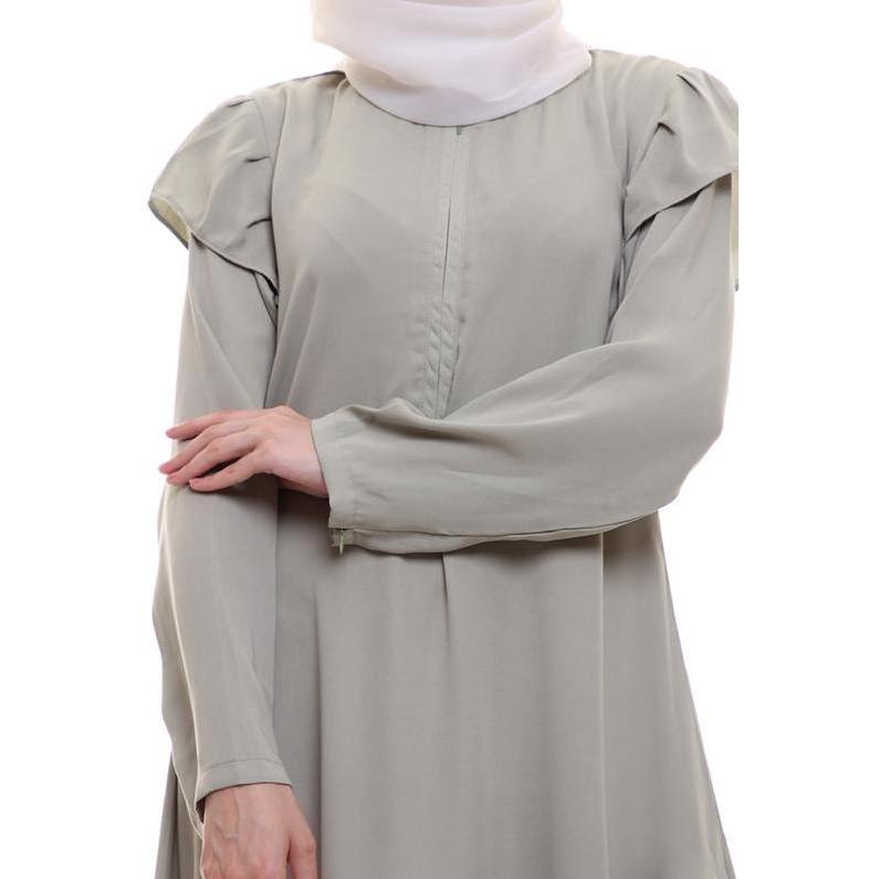 Sale Dress Muslim Baju Gamis Dress Wanita Muslim Allev Zalfa Dress - Hijau