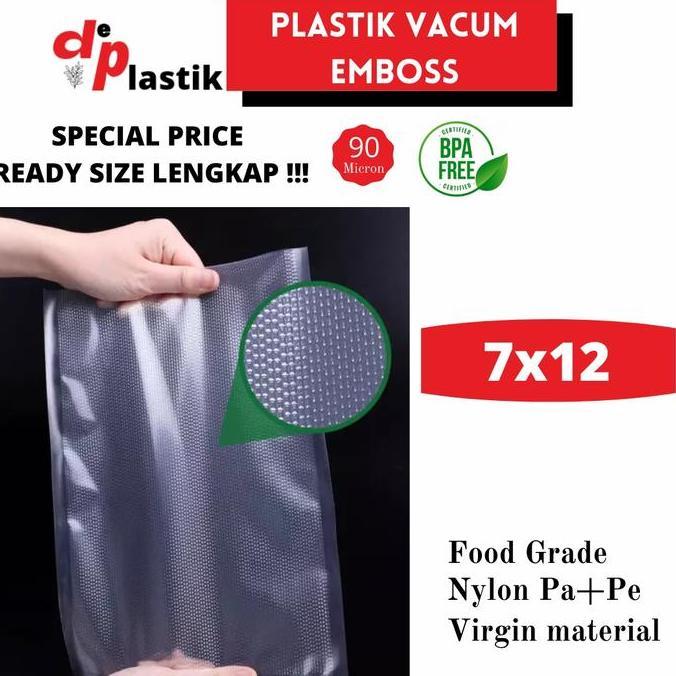 Terlaris Plastik Vacuum Emboss 7X12 Plastik Vakum Embos Vakum Makanan
