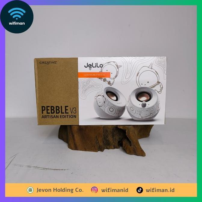 Creative Pebble V3 Artisan Edition Black White  - Speaker Bluetooth