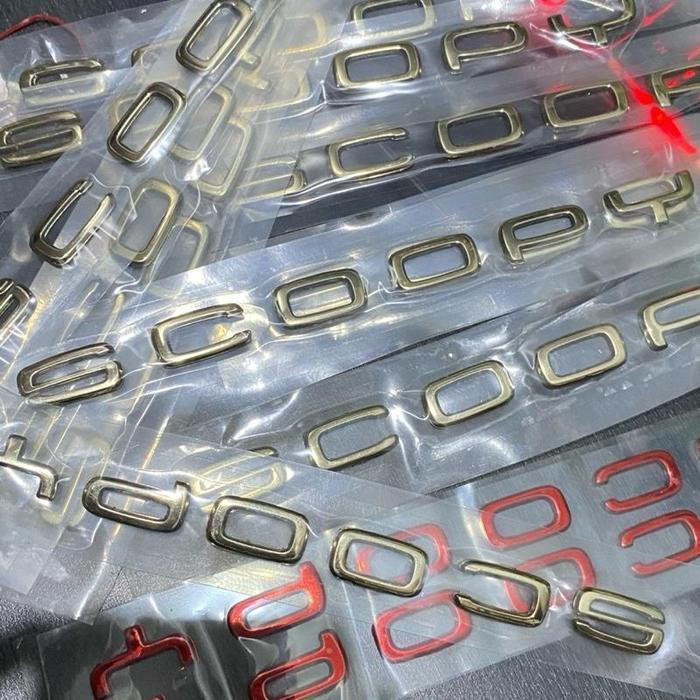 Emblem Logo Body Scoopy New Prestige K2F 2020-2023 Silver Gold Merah untuk Motor Honda Scoopy New Pr