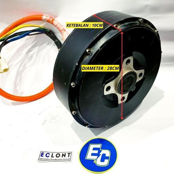 Kit set motor listrik BLDC hub 4kw 72V