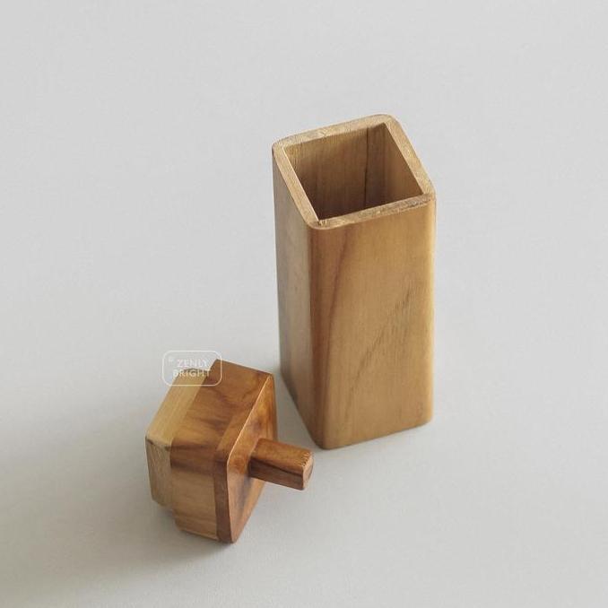 Toples Kayu Jati | Kotak Penyimpanan | Wooden Jar