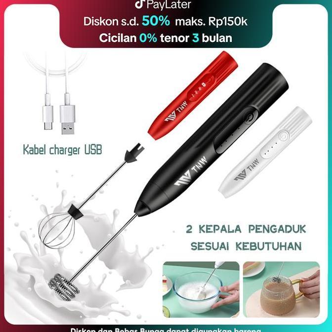 Zazamursani89 - Tnw Milk Frother Handheld Blender Pengocok Telur Susu Portable Usb
