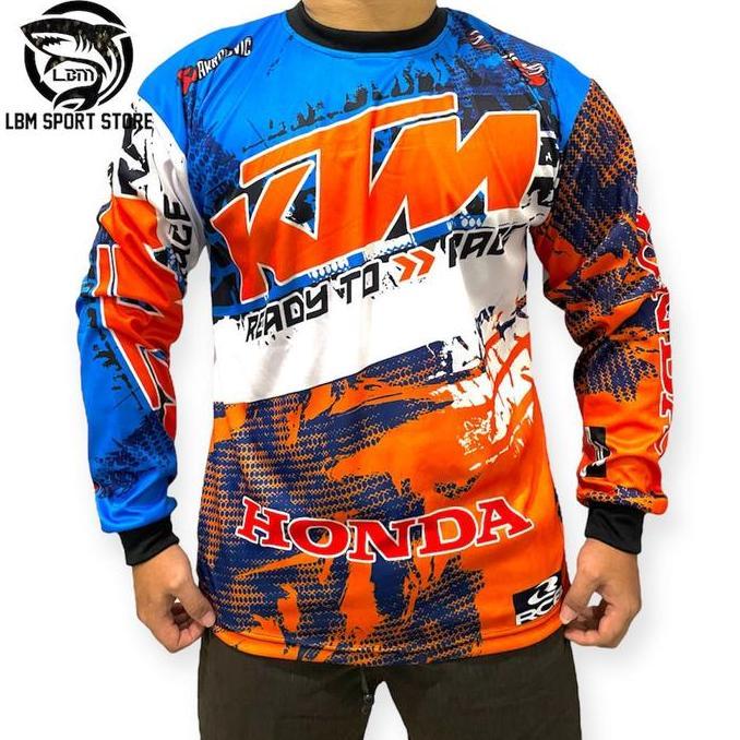 Baju Jersey Motor Cross Dewasa Lengan Panjang Model Trail Sport