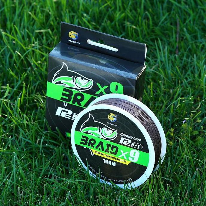 BingoLife Senar Pancing Fluorocarbon X9 Tali Pancing Senar Inti PE Jepang Dikepang 100M
