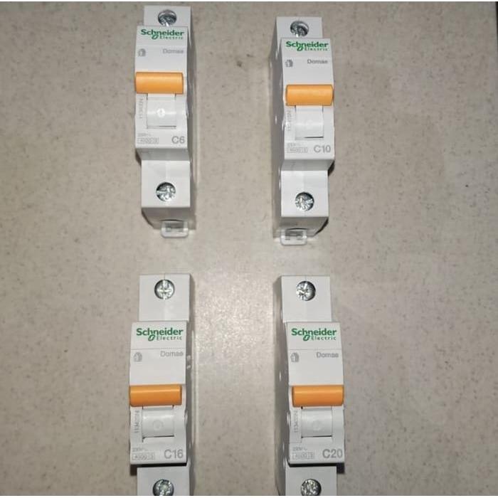 Mcb Schneider Domae 6Amper 10Amper 16Amper 20Amper 1Phase Original Dan Terpercaya