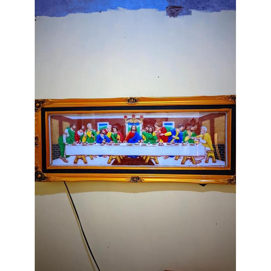 Terlaris Perjamuan Kudus 12 Murid Yesus Timbul 3D L E D