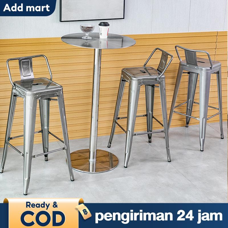 Kursi Bar Besi/Kursi Makan/ Kursi Persegi Tinggi / Kursi Outdoor